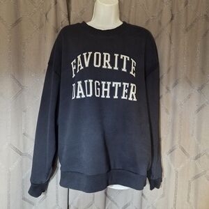 Favorite Daughter Navy Blue Collegiate Sweatshirt M